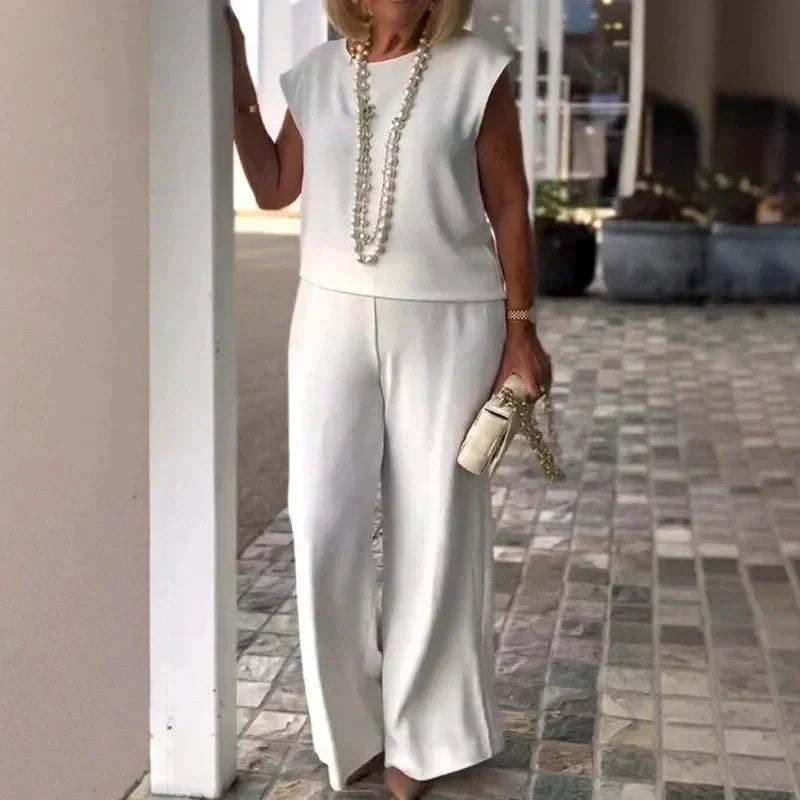 Anissa™ - Mouwloze Top en Broek met Ronde Hals voor Dames