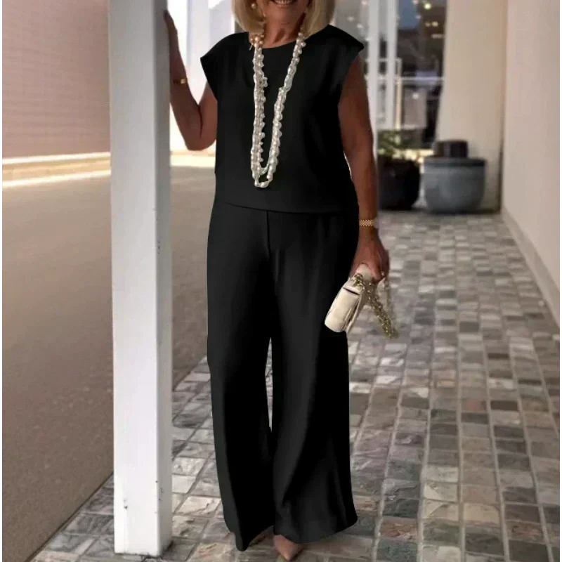 Anissa™ - Mouwloze Top en Broek met Ronde Hals voor Dames