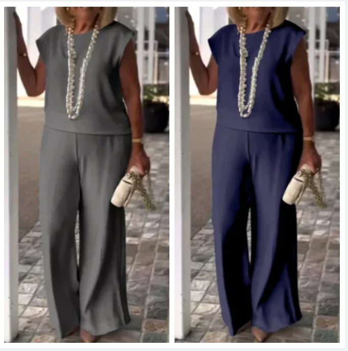 Anissa™ - Mouwloze Top en Broek met Ronde Hals voor Dames