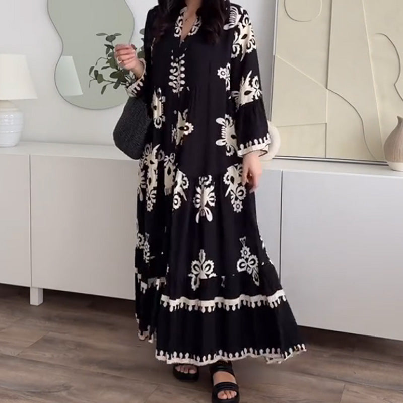 Katell™ - Dames Midi Dress met Ruches