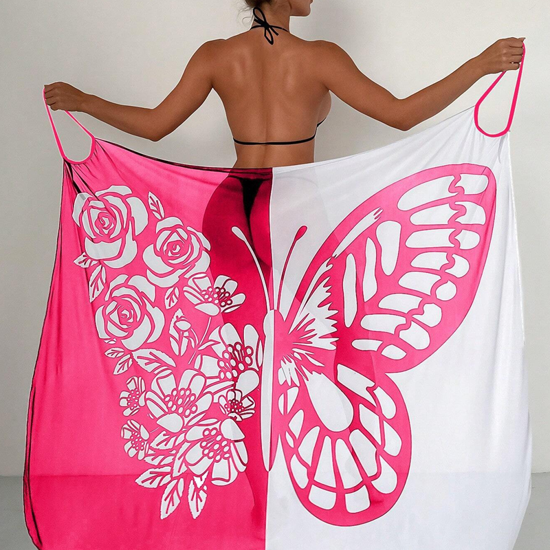 Kassara™ - Dames Badpak Cover-up met Vlinderpatroon