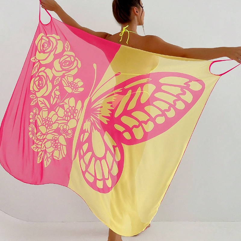 Kassara™ - Dames Badpak Cover-up met Vlinderpatroon