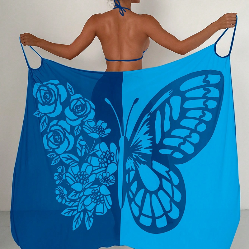 Kassara™ - Dames Badpak Cover-up met Vlinderpatroon