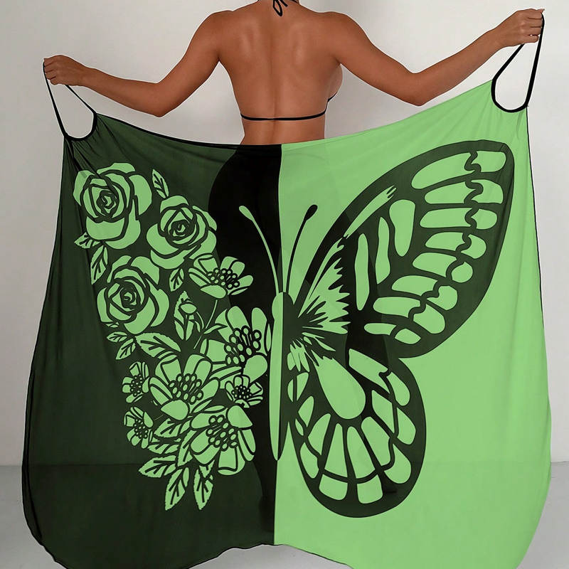 Kassara™ - Dames Badpak Cover-up met Vlinderpatroon