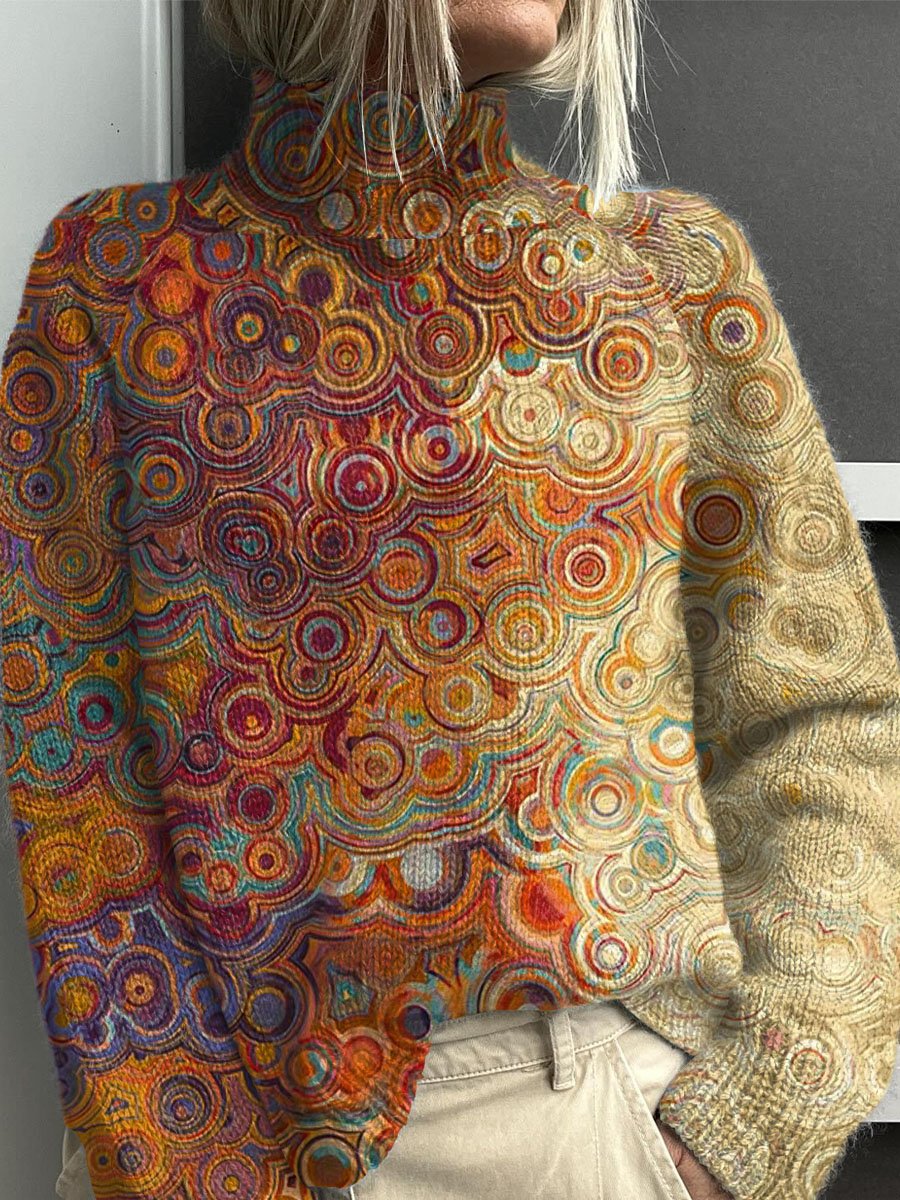 Noelle™ - Regenboog coltrui voor dames