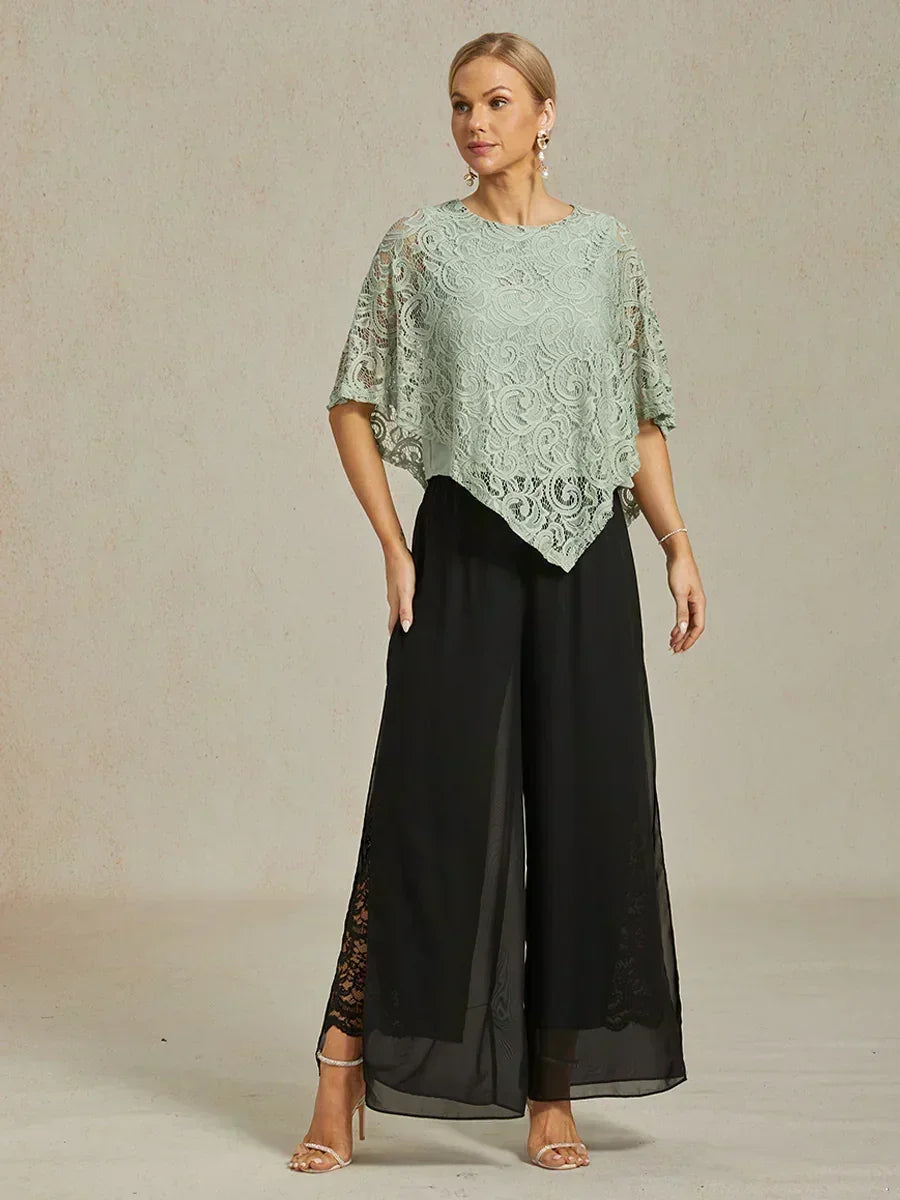Marilivra - Rechte Broek met Chiffon Split