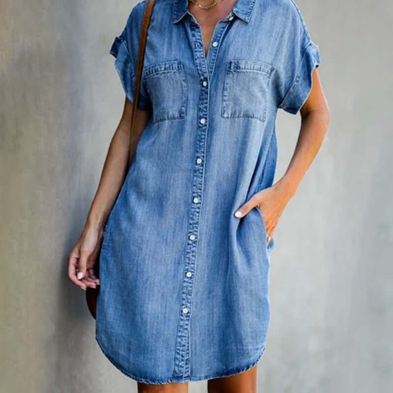 Noeline™ - Zomer Denim Jurk