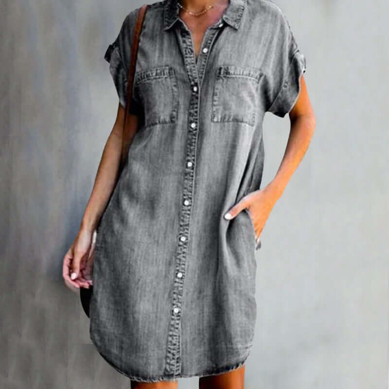 Noeline™ - Zomer Denim Jurk