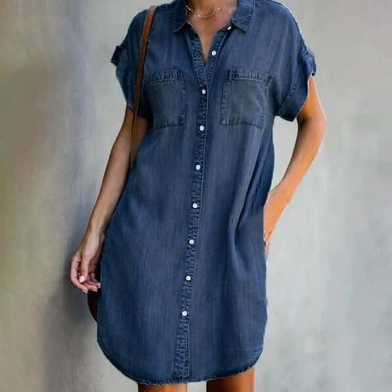 Noeline™ - Zomer Denim Jurk
