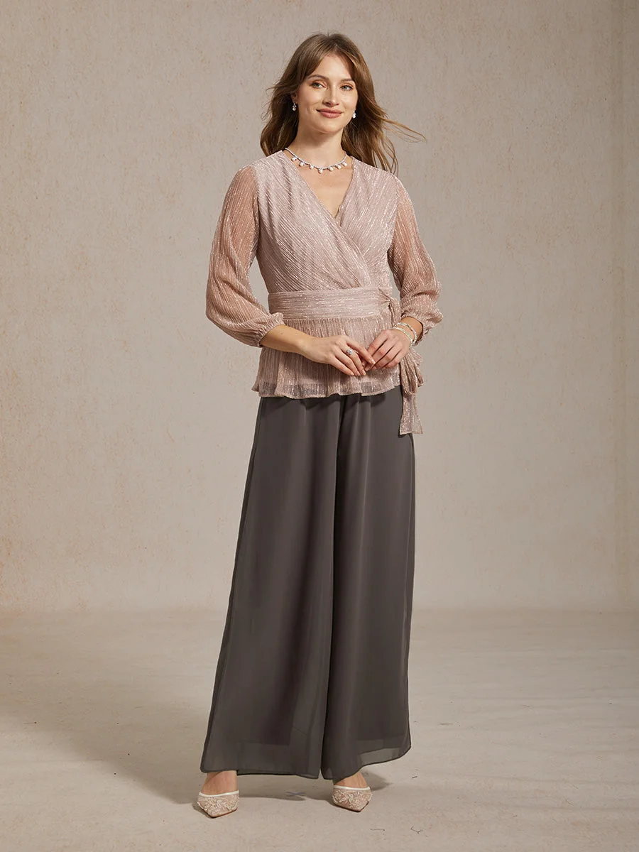Marilivra - Rechte Broek met Chiffon Split