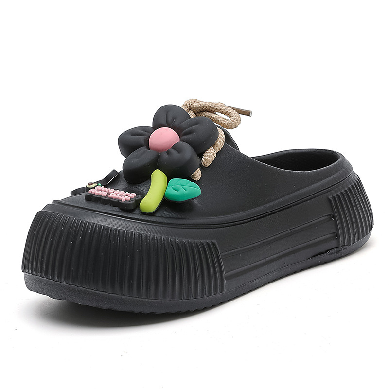 Auralie™ - Ademende pantoffels met bloemendecoratie