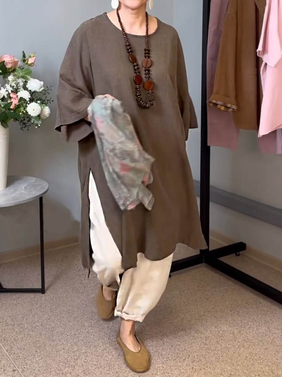 Isandra™ - Linnen lange casual tuniek