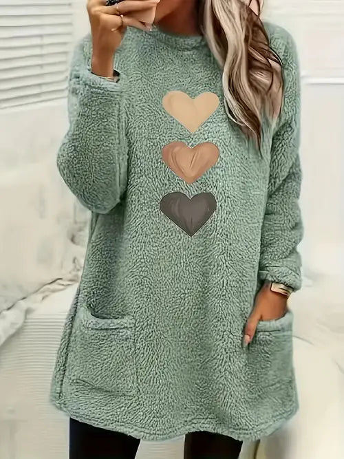 Patrice™ - Sweater dress met hartjes