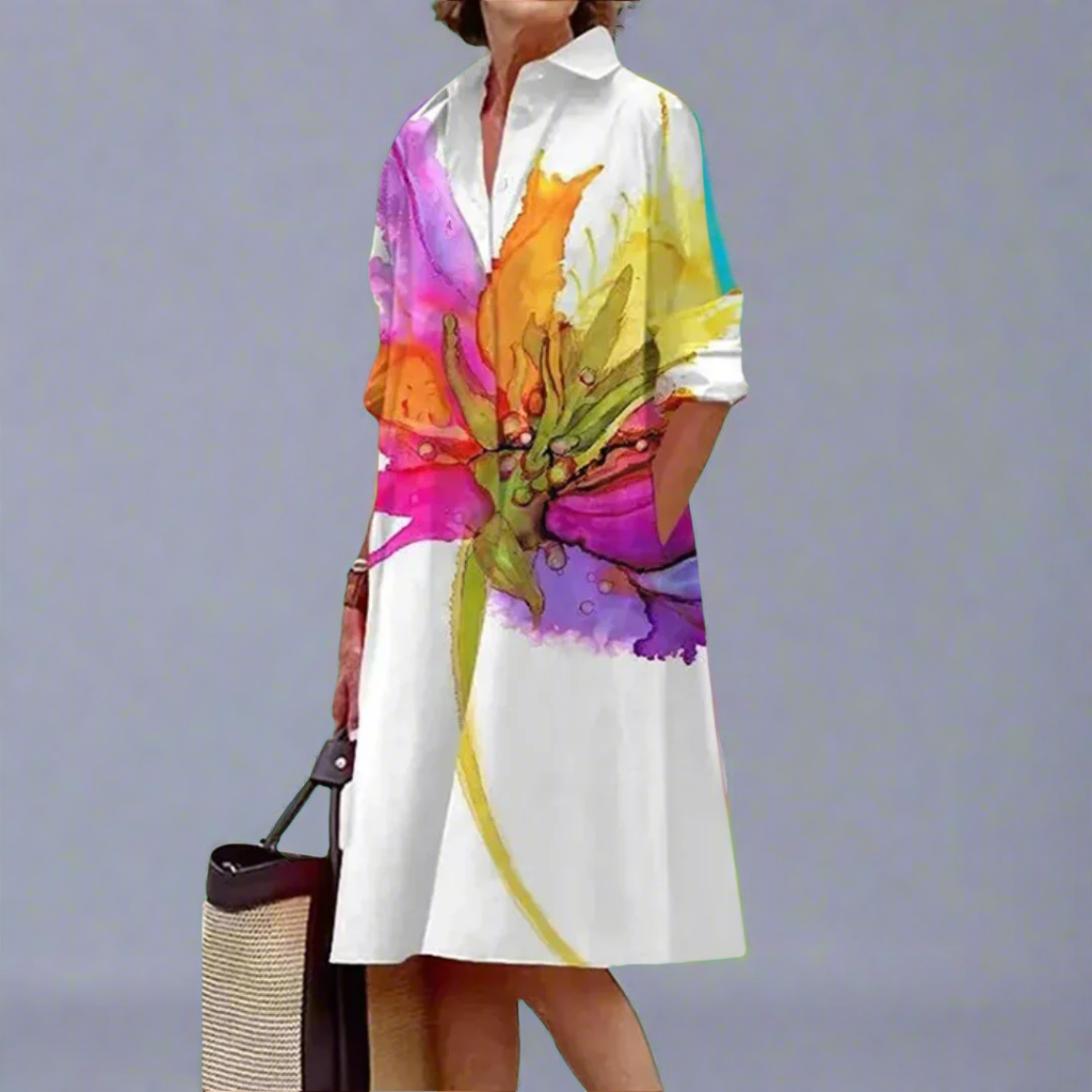 Elisetta™ - Elegante damesjurk van kreukvrije stof