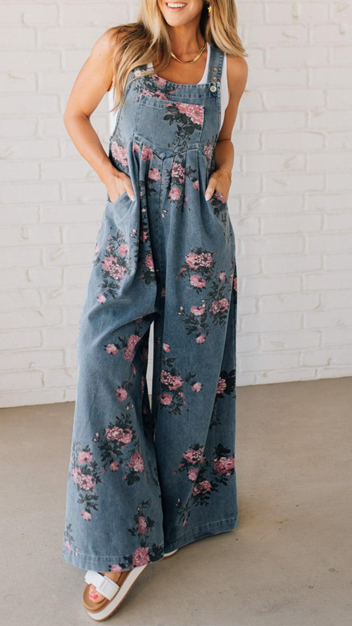 Elaria™ - Dames-Jumpsuit met print en zakken