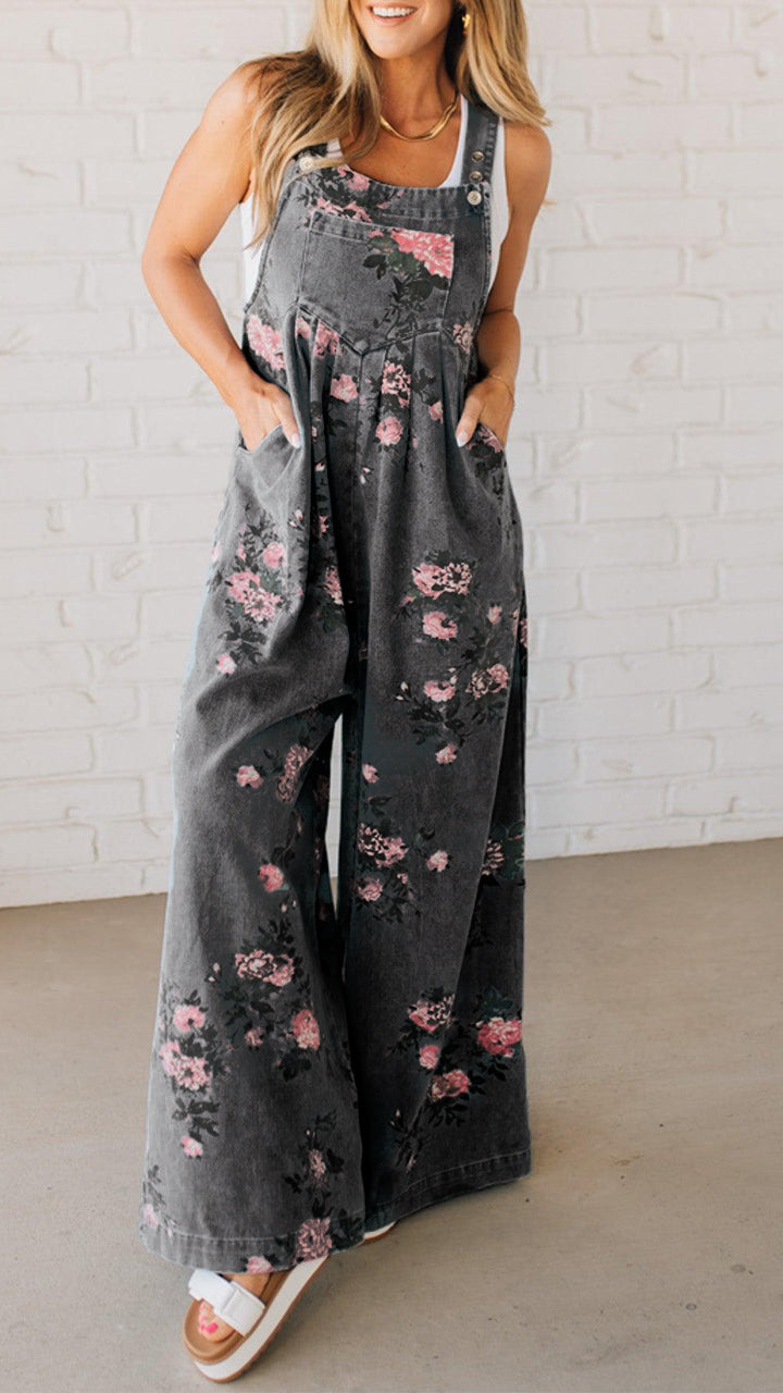 Elaria™ - Dames-Jumpsuit met print en zakken