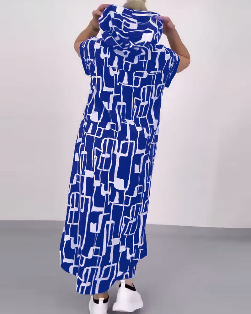 Ilana™ - Maxi Contrast Rits Jurk
