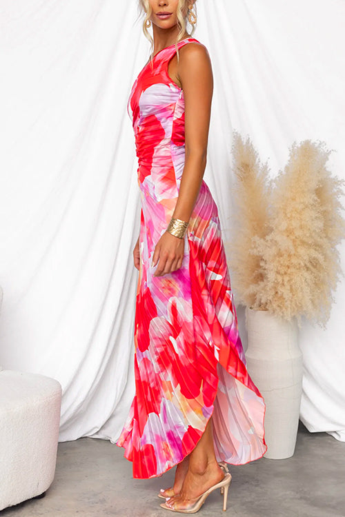 Alma™ - Elegante geplooide zomerjurk