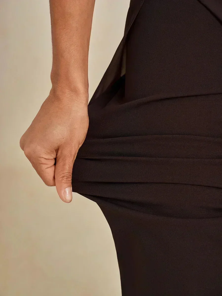 Marilivra - Rechte Broek met Chiffon Split