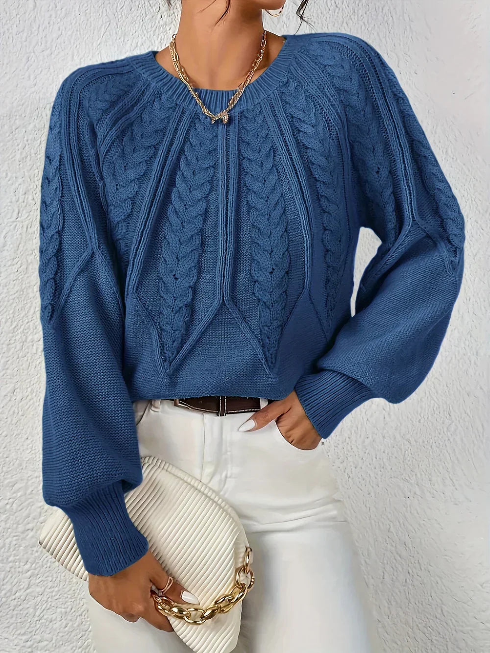 Cezanne™ - Dikke Pullover met Pofmouwen voor Dames
