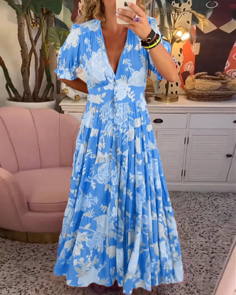 Rosa™ - Jurk met bloemenprint V-hals
