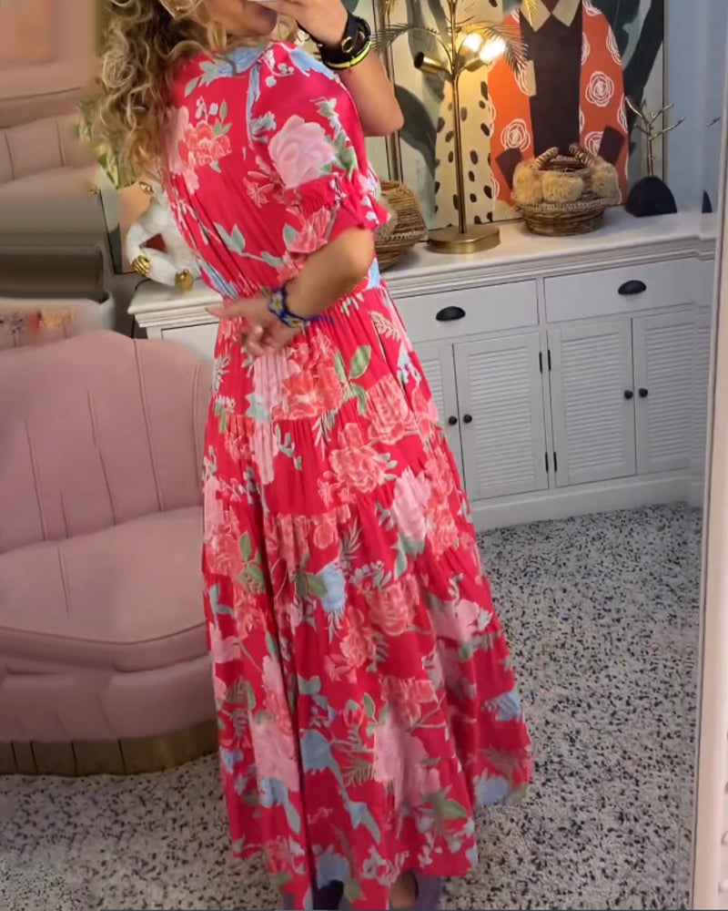 Rosa™ - Jurk met bloemenprint V-hals