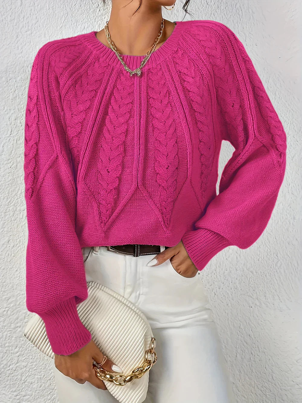 Cezanne™ - Dikke Pullover met Pofmouwen voor Dames