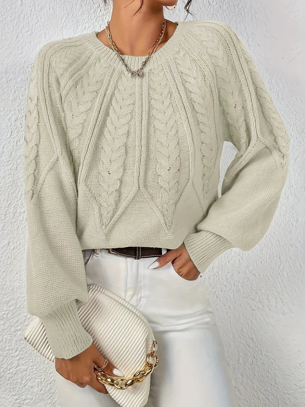 Cezanne™ - Dikke Pullover met Pofmouwen voor Dames