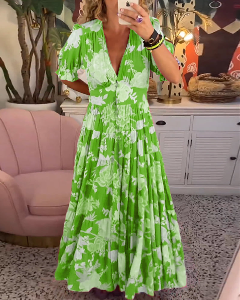 Rosa™ - Jurk met bloemenprint V-hals