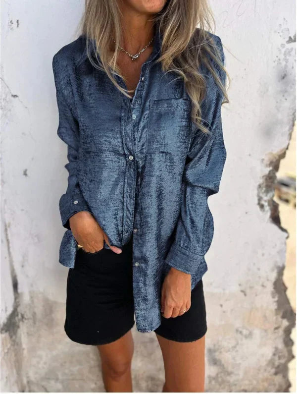 Linda™ - Suede look blouse