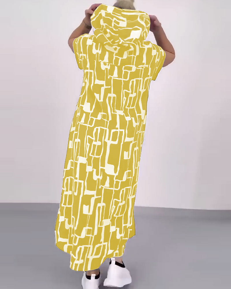 Ilana™ - Maxi Contrast Rits Jurk