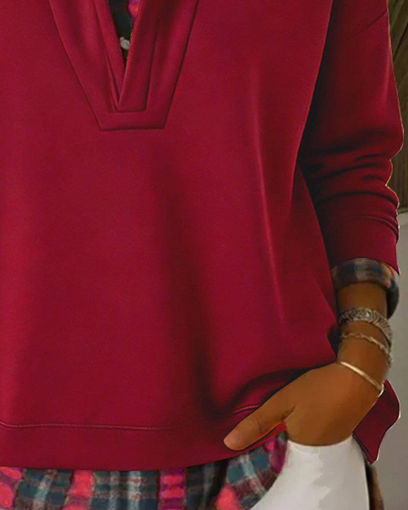 Ceralinae - Hoodie, twee-delige set, imitatie tartan