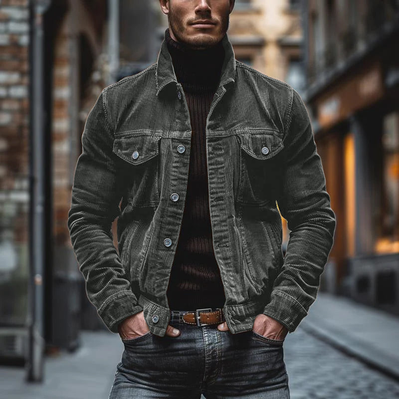 Vintage Corduroy Jas Voor Heren
