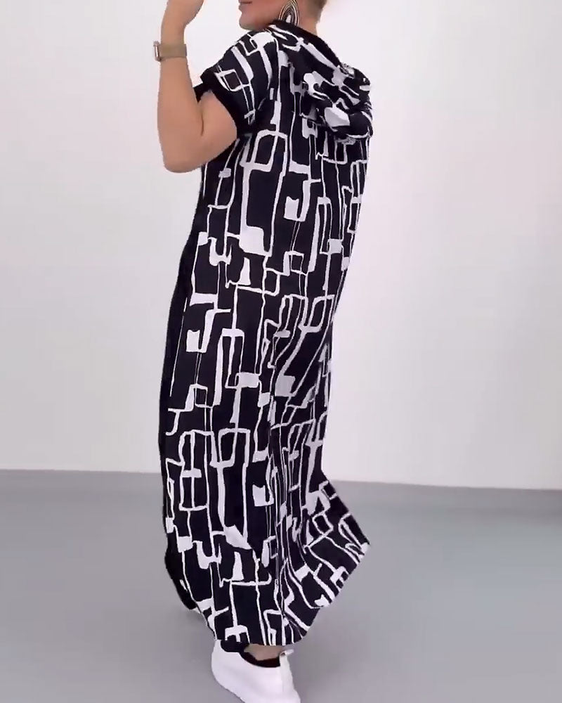 Ilana™ - Maxi Contrast Rits Jurk