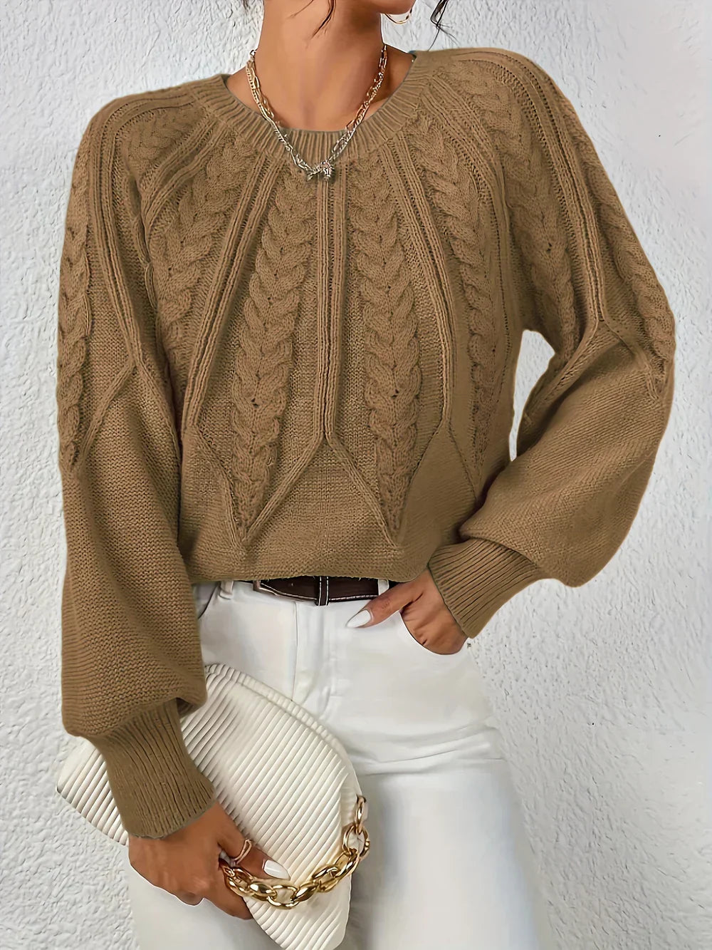 Cezanne™ - Dikke Pullover met Pofmouwen voor Dames