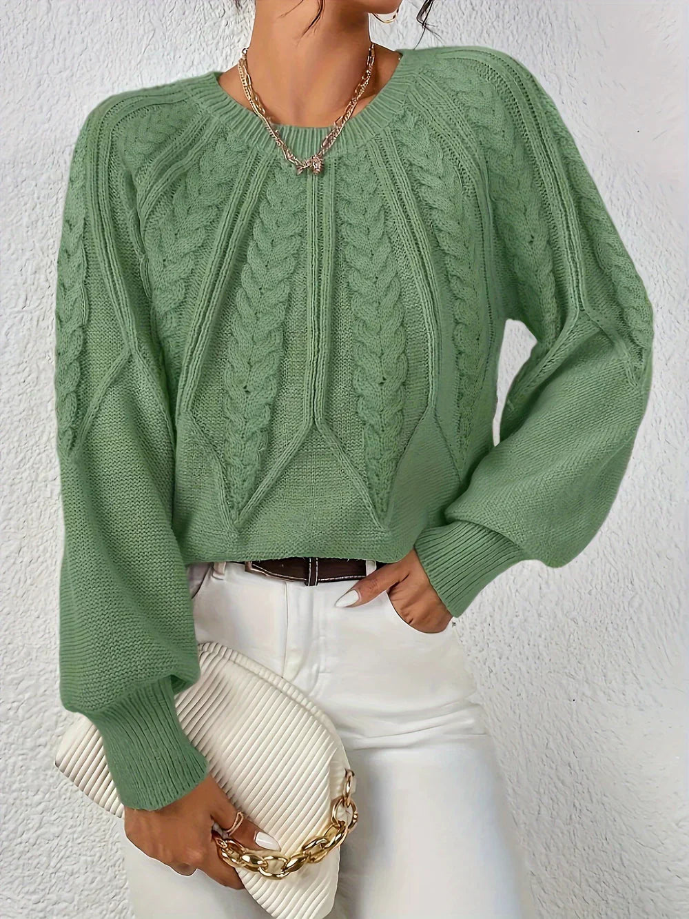 Cezanne™ - Dikke Pullover met Pofmouwen voor Dames