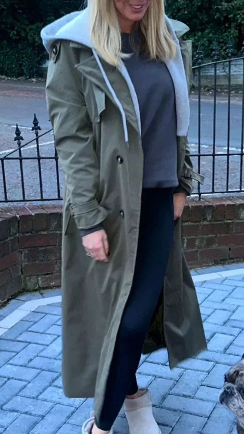 Paulien™ - Elegante Vintage Trenchcoat met Verstelbare Riem