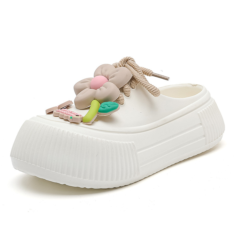 Auralie™ - Ademende pantoffels met bloemendecoratie