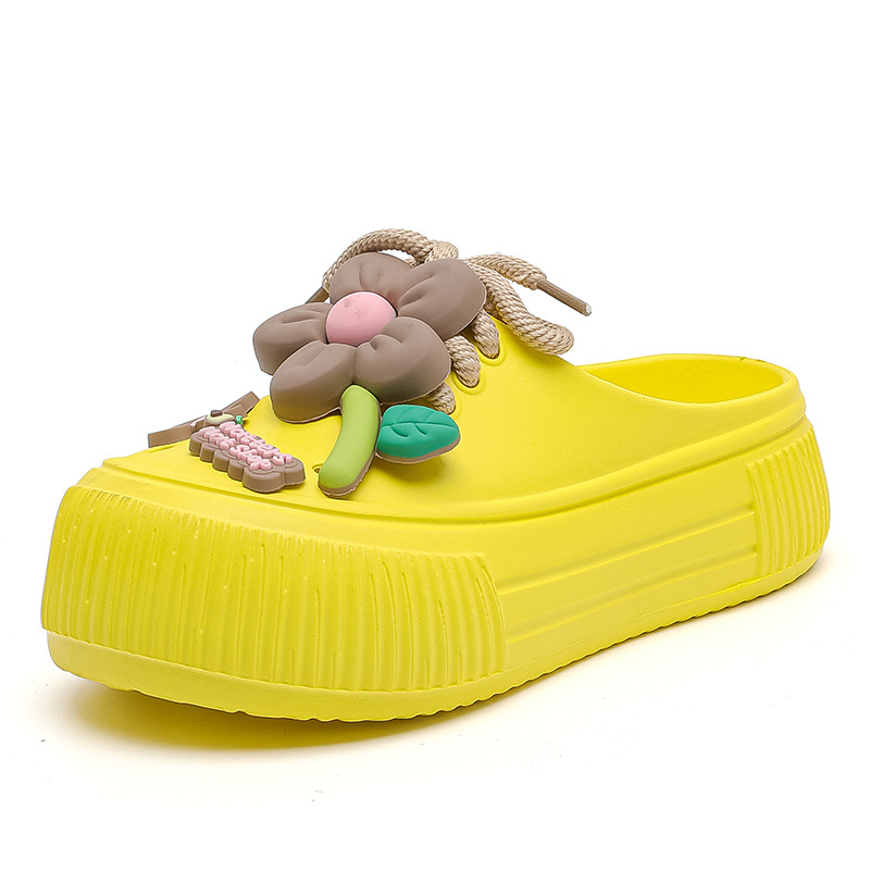 Auralie™ - Ademende pantoffels met bloemendecoratie