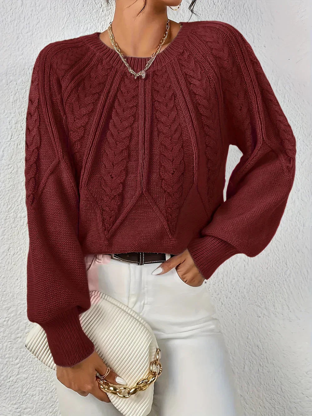 Cezanne™ - Dikke Pullover met Pofmouwen voor Dames