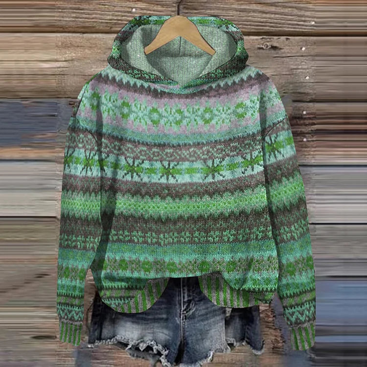 Aurelissa - Multicolore Etnische Hoodie van Zachte Brei