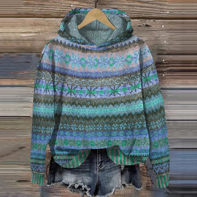 Aurelissa - Multicolore Etnische Hoodie van Zachte Brei