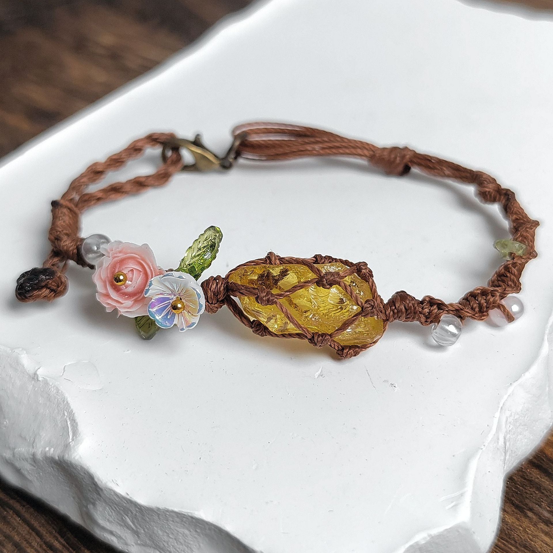 Elyssavine - Boheemse Armband Bloem & Kristal