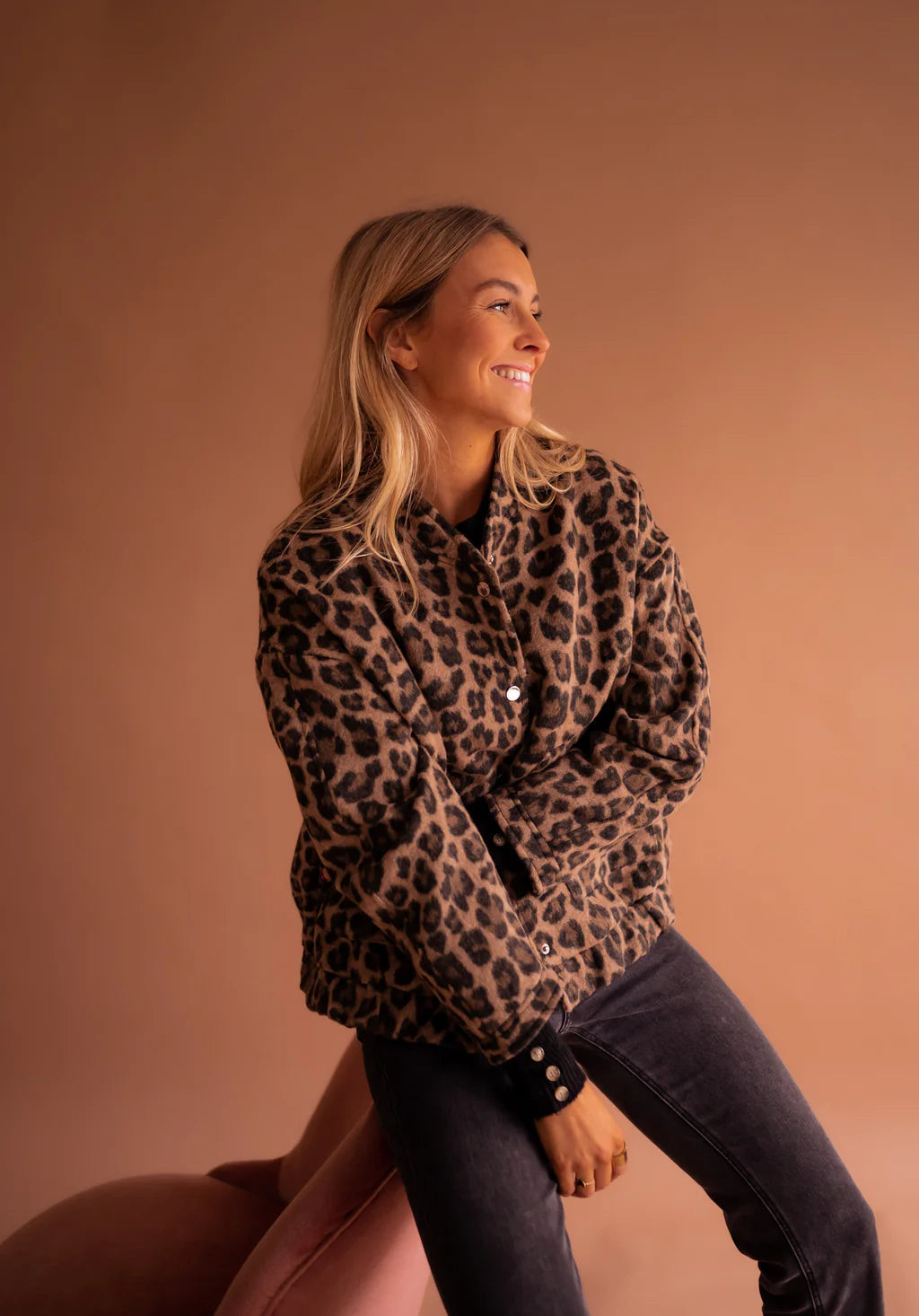 Suzanne™ - Luipaardprint Bomberjack voor vrouwen