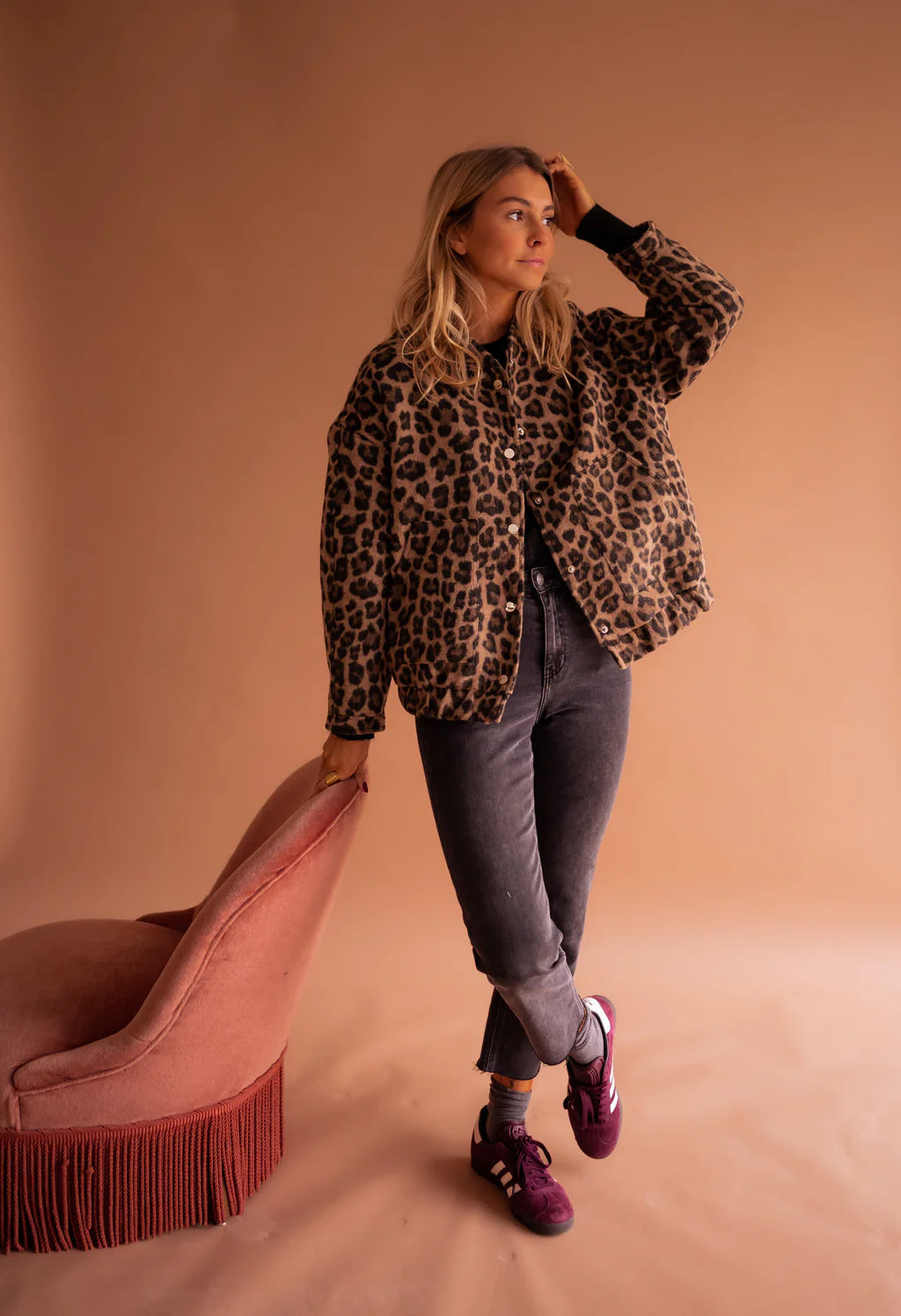 Suzanne™ - Luipaardprint Bomberjack voor vrouwen