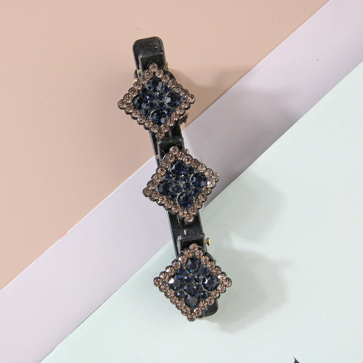 Kalinorae - Vierkante Kristal Haarspelden - Set van 4