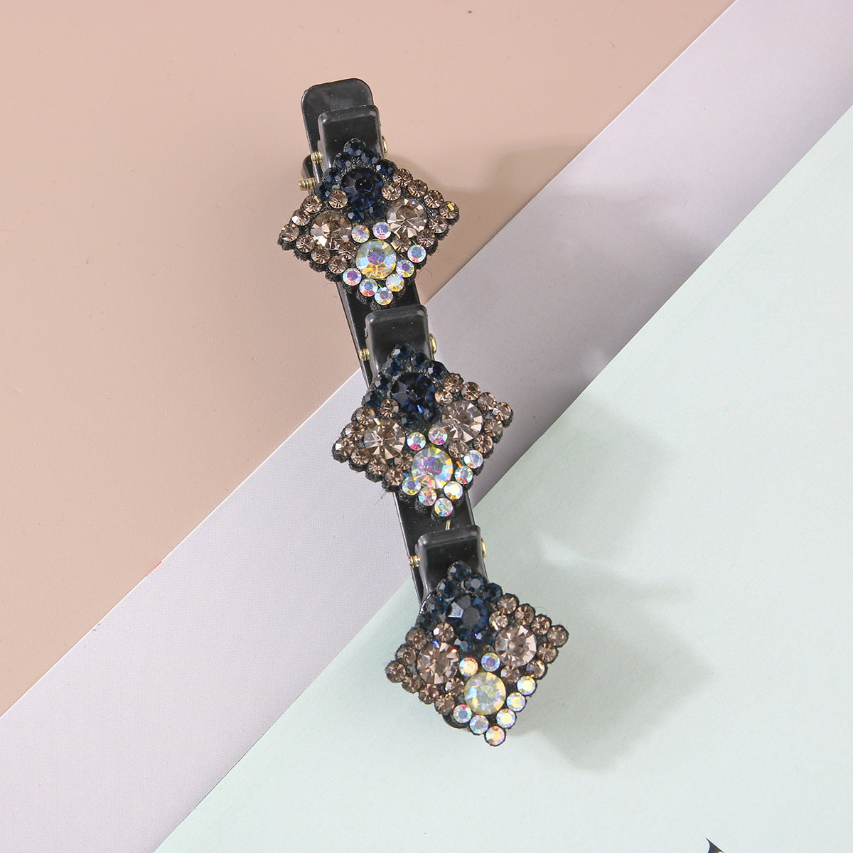 Kalinorae - Vierkante Kristal Haarspelden - Set van 4