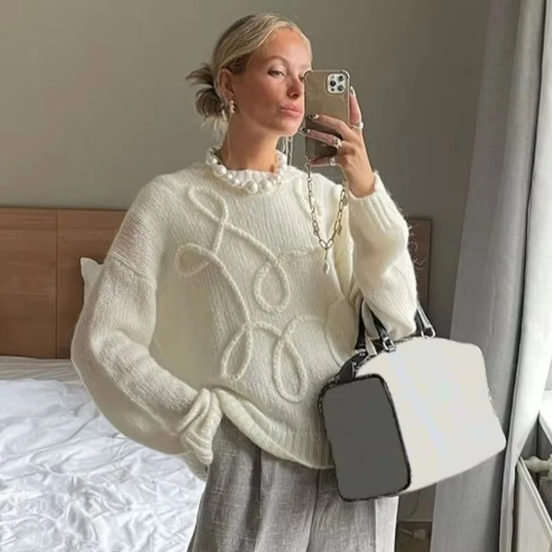 Sylvie™ - Casual Damestrui met Ronde Hals en Lange Mouwen