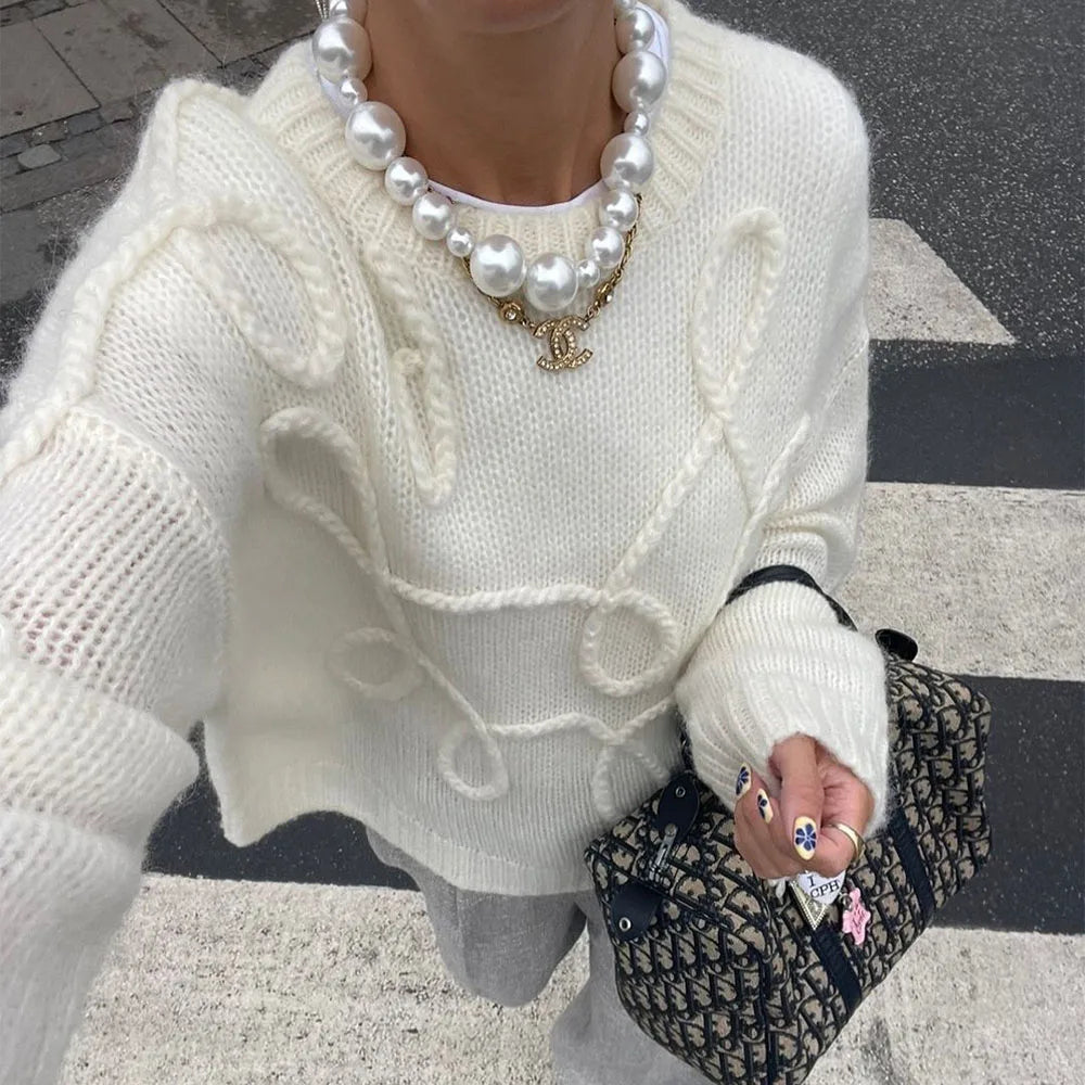 Sylvie™ - Casual Damestrui met Ronde Hals en Lange Mouwen