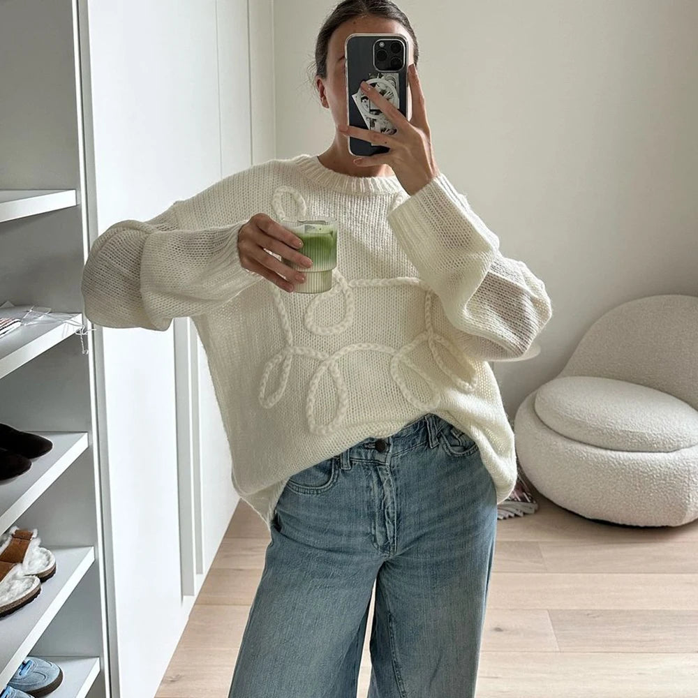 Sylvie™ - Casual Damestrui met Ronde Hals en Lange Mouwen